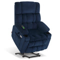 MCombo Large Dual Motor Power Lift Recliner Chair Sofa with Massage and Heat for Tall Elderly People, Infinite Position, USB Por