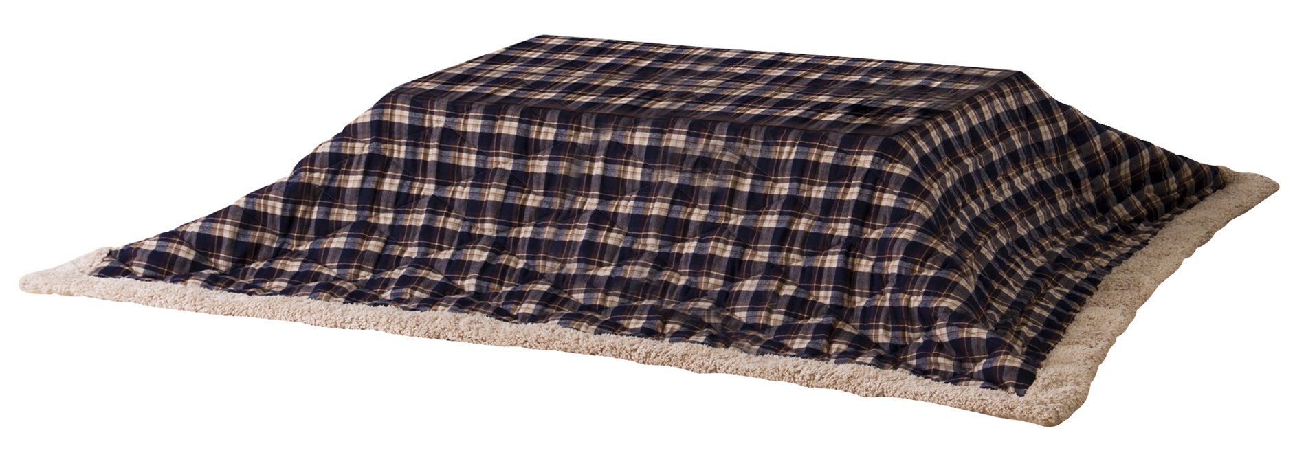 AZUMAYA KK-104BL Kotatsu Futon Comforter Rectangle Shape W90.0 x D75.0 Inches, Polyester Fabric Material, Home and Living, Navy 
