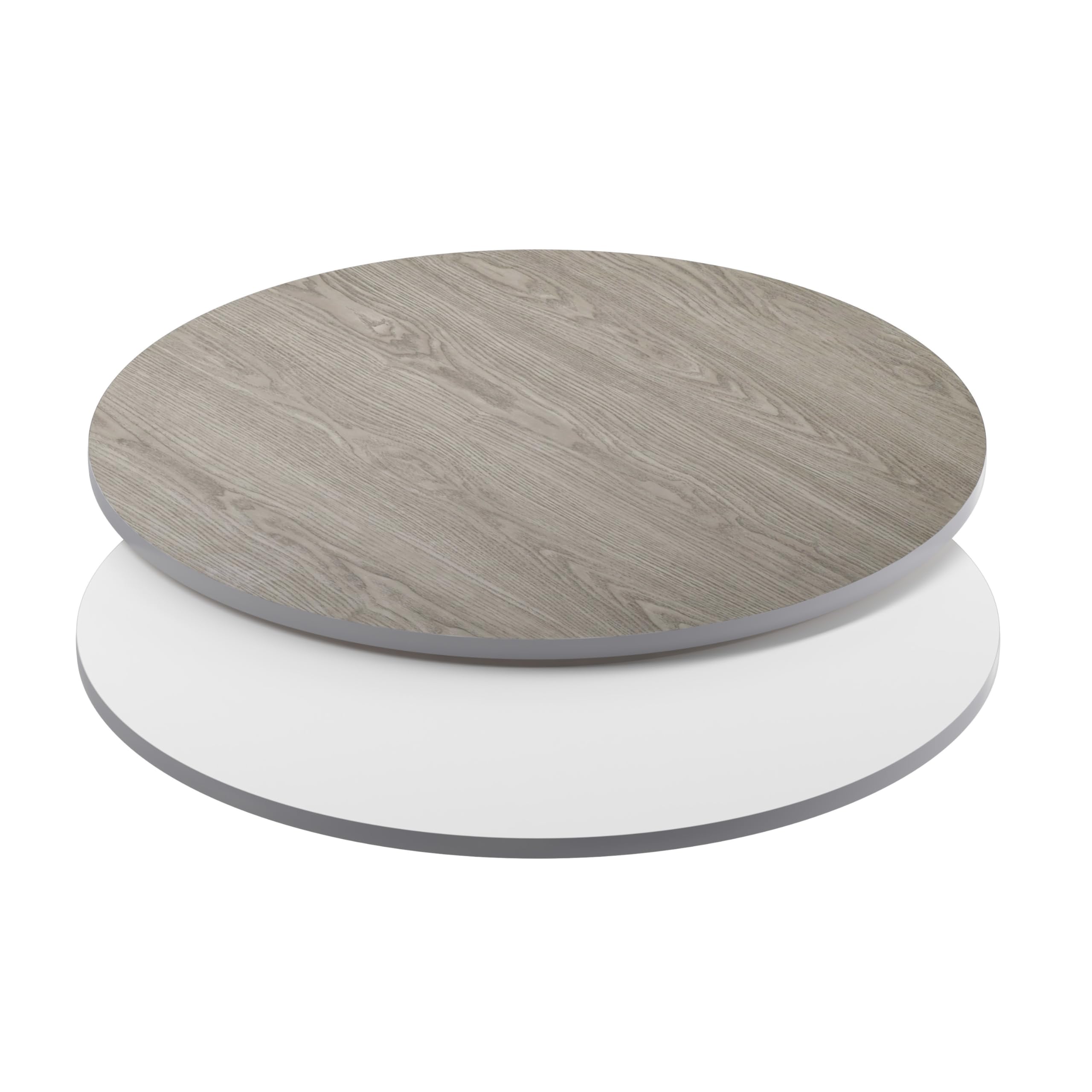 Flash Furniture Glenbrook 42 Round Table Top with White or Gray Reversible Laminate Top (Pack of 1)