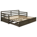 Coaster Home Furnishings Sorrento Farmhouse Wood Twin XL Size Daybed with Extension Trundle for Guestroom 34-inch Headboard Bedr