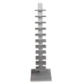 SEI Furniture 11- shelf Metal Spine Book Tower, Silver