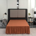 Terracotta Bed Skirt Full Size Ruffled Bed Skirt with Split Corners, Full Bed Skirt 14 Inch Drop, Full Size Bed Skirt Terracotta