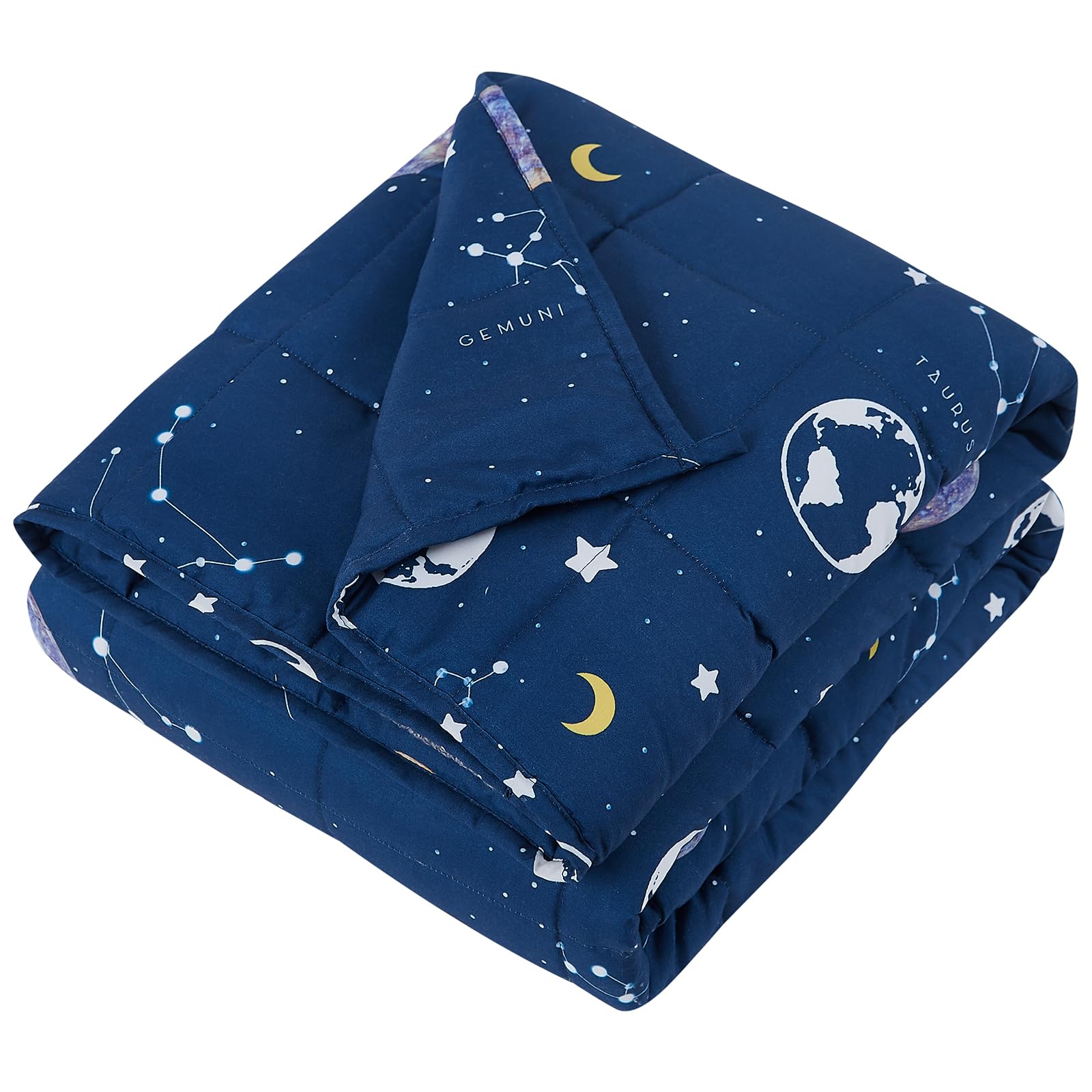 HOSUKKO Weighted Blanket - Weighted Blanket 5 lbs Navy Starry Sky Heavy Blanket - Small Size Bresthable Blanket(36 * 48 inches, 