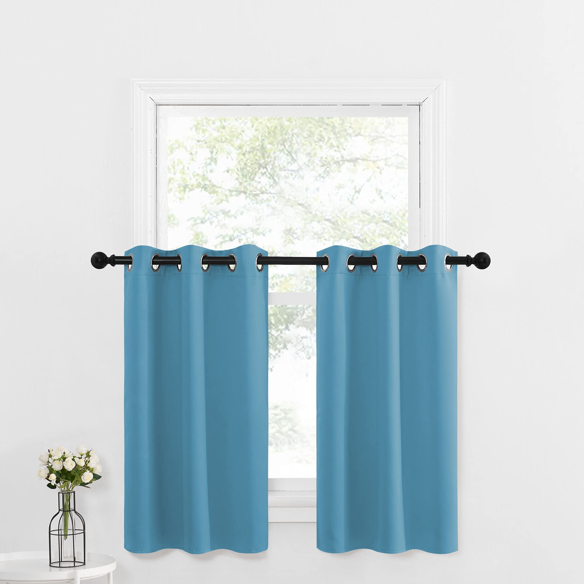 NICETOWN Thermal Insulated Window Panels - Energy Efficient Home Decor Grommet-Top Curtains for Bedroom (29 by 36 1.2 inches Hea