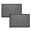 Envelor 2-Pack Anti Fatigue Rubber Floor Mat Non-Slip Restaurant Mat for Floors Bar Mat Drainage Mat Doormat Door Mat Utility Ga