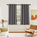 NICETOWN Blackout Gray Curtain 110 inch Length, Grommet Extra Long Thermal Curtain Room Darkening Window Treatment for Living Ro