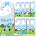 CORNER LACE Baby Closet Dividers 8PCS, Golf Themed Wooden Double-Sided Clothes Size Hanger Organizer from Newborn to Toddler for