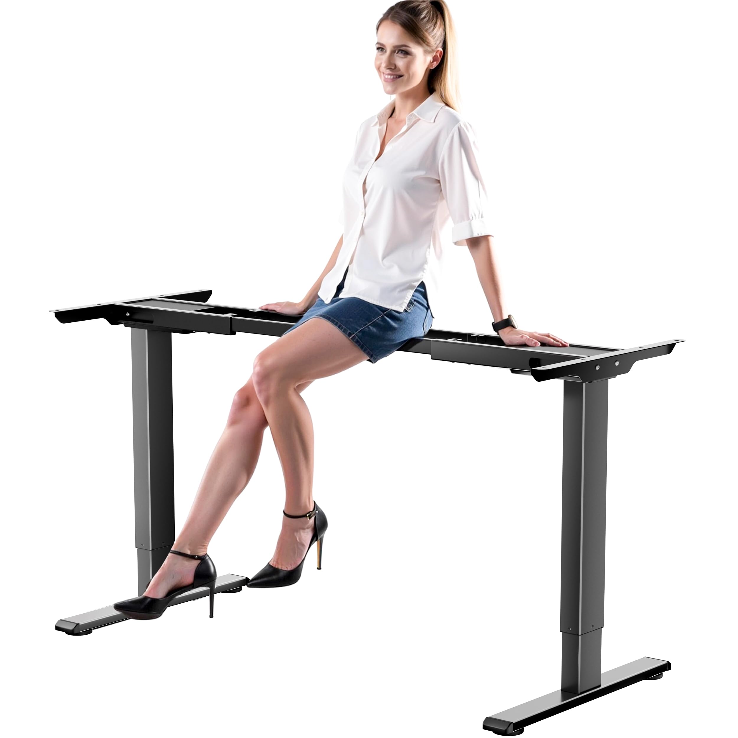GallopFun 330lbs Dual Motor Standing Desk Frame for 40 to 90 Desktop