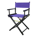 Casual Home 200-02/021-41 18 Black Frame-Purple Canvas Director Chair Classic Height, BlackFrame