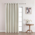 Joydeco Blackout Room Divider Curtains, Extra Wide Light Beige Sliding Door Curtains Living Room Curtains, 1 Panel 70x90 Inch Pa