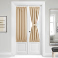 NICETOWN Farmhouse Door Window Curtains for French Front Door, Country Rustic Thermal Insulated Shade for Patio Sliding Glass, S