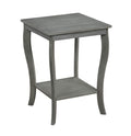 Convenience Concepts American Heritage Square End Table with Shelf, Wirebrush Dark Gray