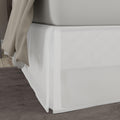 TODAYS HOME Classic Tailored, Microfiber, 14 Drop Length Bed Skirt Dust Ruffle, King, White TOH25014WHIT04