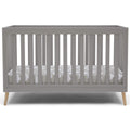Delta Children Essex 4-in-1 Convertible Baby Crib, Grey with Natural Legs
