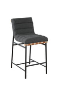Lahni Dark Gray Boucle Fabric Counter Height Chair