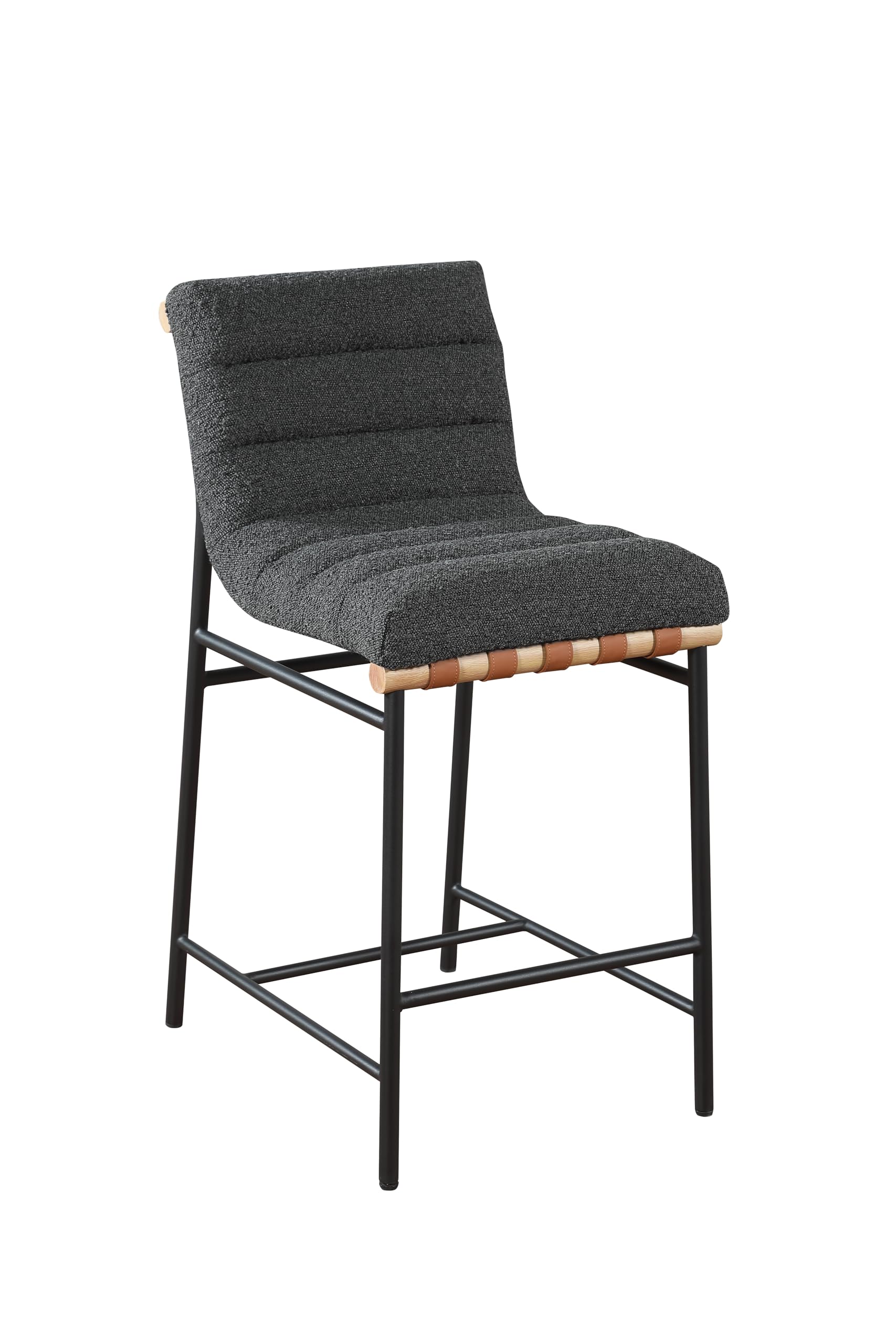 Lahni Dark Gray Boucle Fabric Counter Height Chair