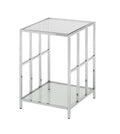 Convenience Concepts Mission Glass End Table, Clear Glass / Chrome