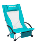 KingCamp Low Beach Chair, Folding Portable Chairs for Adults lightweight Extra Wide Ergonomic High Mesh Back Seat 300lbs Heavy D