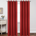 Joydeco Blackout Curtains 120 inches Long 2 Panels Set, Thermal Insulated Long Curtains & Drapes 2 Burg, Room Darkening Grommet 