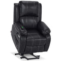 MCombo Small-Regular Power Lift Recliner Chair with Massage and Heat for Petite Elderly People, 3 Positions, 2 Side Pockets, USB