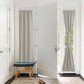 PONY DANCE Cream Insulated Door Curtain Spefrowx, Rod Pocket French Curtain Window Treatment for Sliding Door with Adjustable Ti