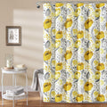 Lush Decor Poppy Garden Shower Curtain, Yellow & White, 72 x 72