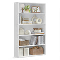 VASAGLE Bookshelf, 31.5 Inches Wide, 5-Tier Open Bookcase with Adjustable Storage Shelves, Floor Standing Unit, Cloud White ULBC