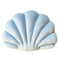 YRXRUS Shell Pillow, Light Blue Seashell Pillow, Patio Shell Shaped Pillow, Accent Ocean Series, Ultra Soft Velvet Cushion for B