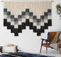 Flber Macrame Wall Hanging 59  W x 35  L Tie-Dye Geometric Decor Large Scale Wall Art Boho Yarn Tapestry Home Wall D   cor