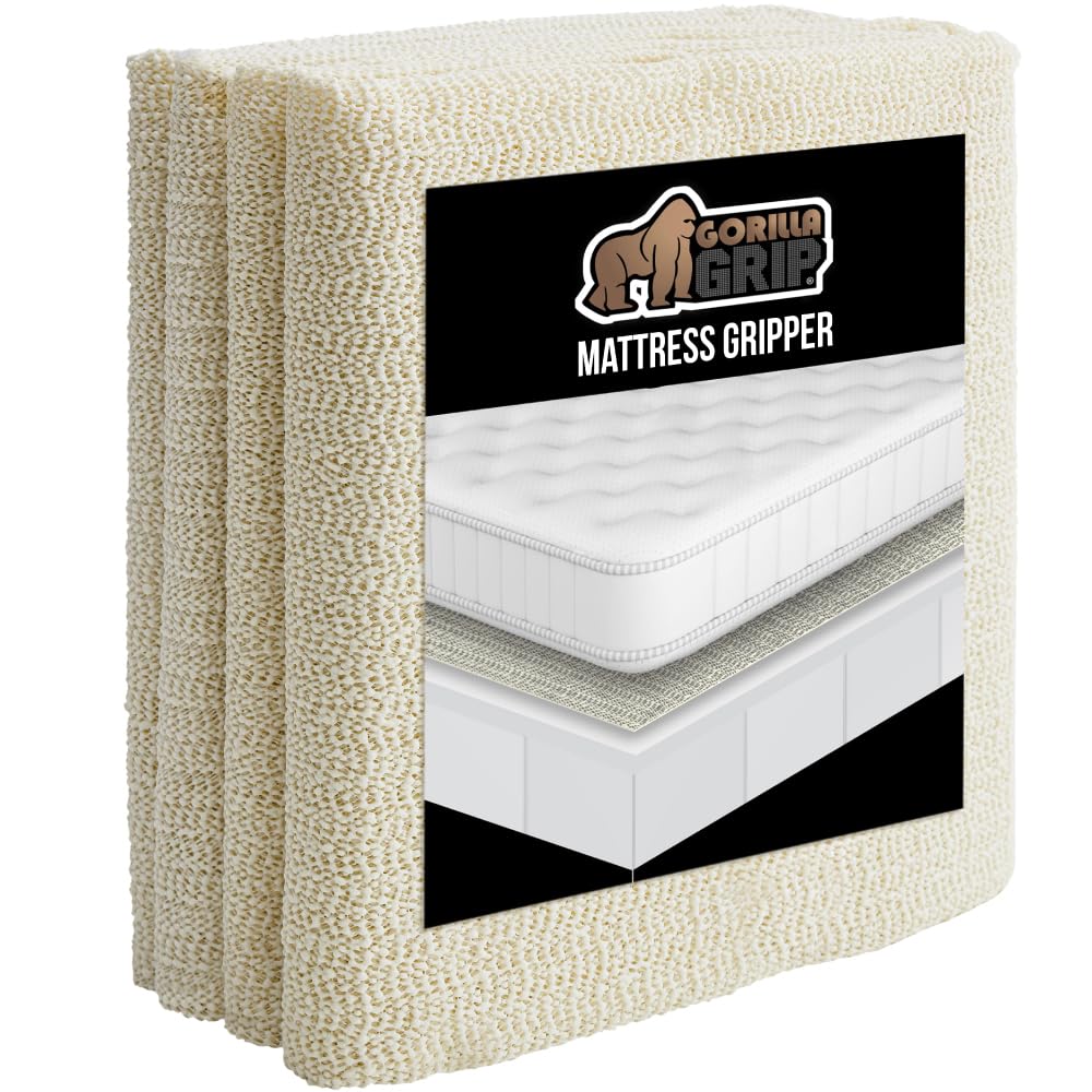 Gorilla Grip Original Mattress Slide Stopper and Gripper, King, Keep Bed and Topper Pad from Sliding for Sofa, Beds, Chair Cushi