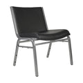 Flash Furniture Hercules Series Big & Tall 1000 lb. Rated Black Vinyl Stack Chair with Ganging Bracket