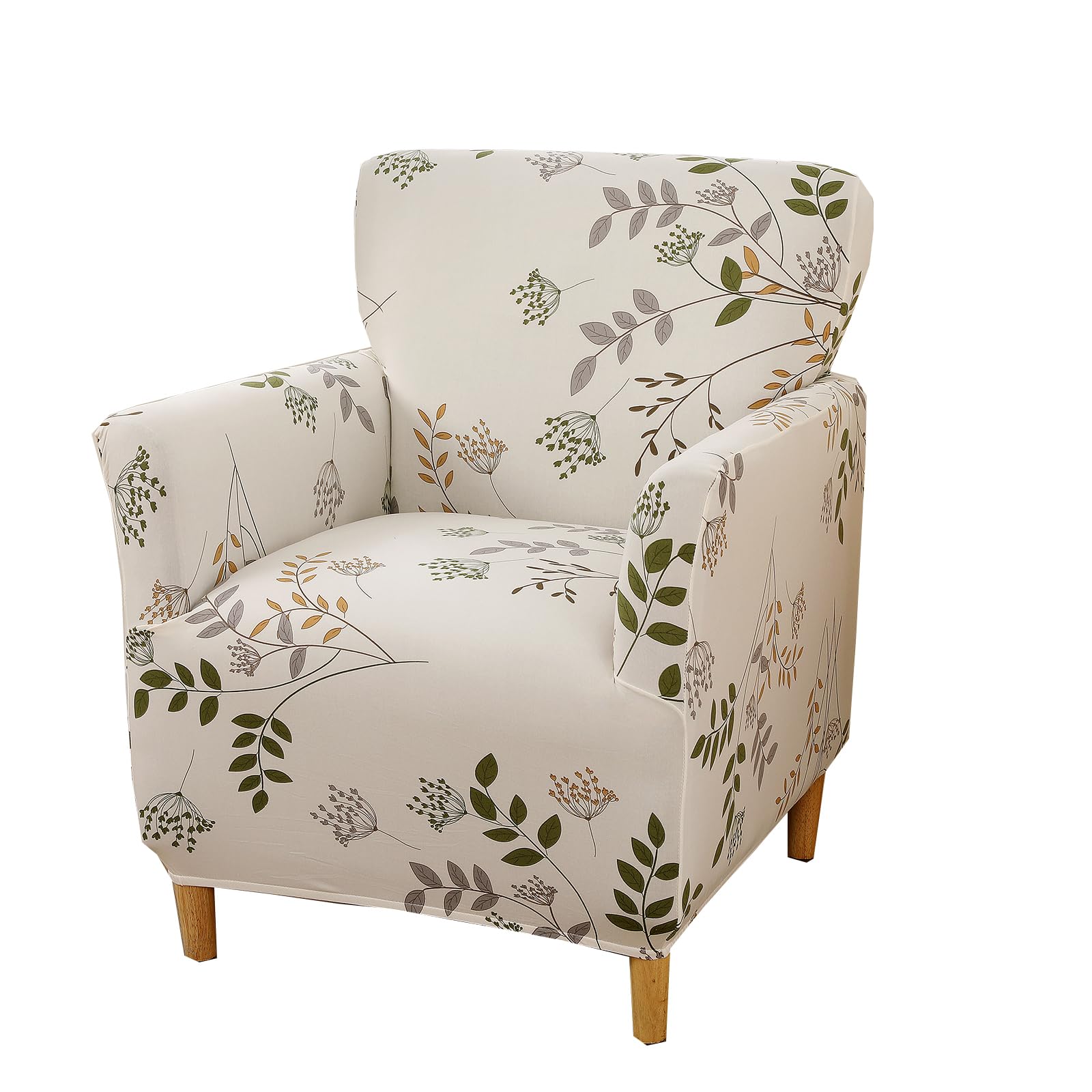CRFATOP Stretch Mid Century Modern Armchair Slipcover 1-Piece Printed Accent Chair Covers with Arms Soft Waterproof Chair Slipco