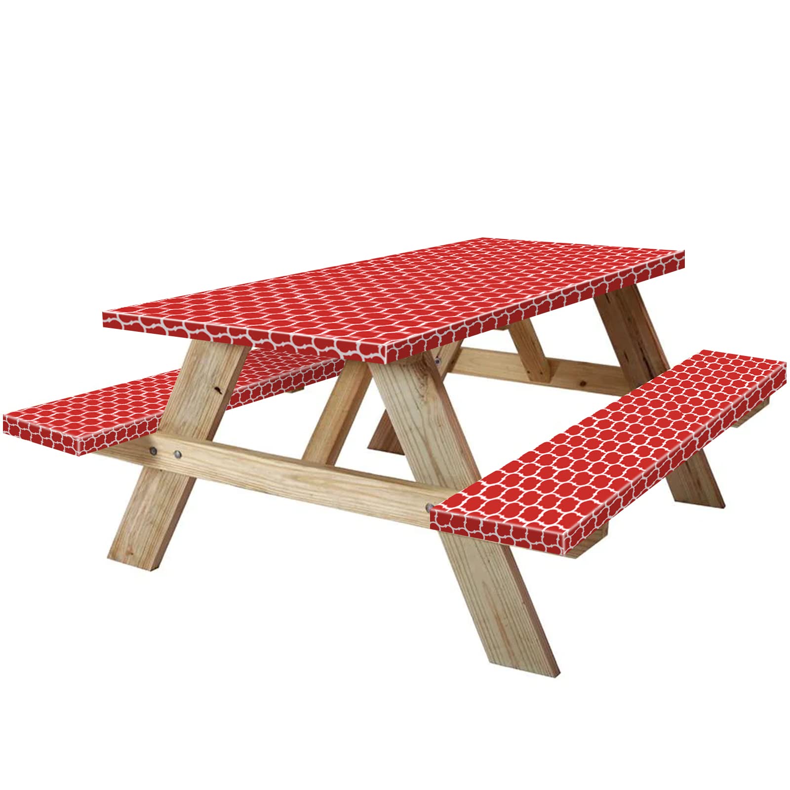 KENOBEE 6ft Picnic Table and Bench Cover, Camping Essentials RV Gear, 72 in Waterproof Windproof Outdoor Elastic All Around Tabl