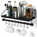 Alsonerbay Floating Shelves Wall Shelves for Bedroom, Bathroom Shelves Wall Mounted with Towel Bar, Kitchen Rustic Wood Shelf wi