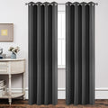 Joydeco 120 inches long Blackout curtains 2 Panels Set, Thermal Insulated Length Curtains & Drapes 2 Burg for Living Room Bedroo