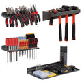 AHOWPD Screwdriver Organizer, Metal Plier Organizer Hammer Rack Screwdriver Holder Hand Tool Organizer and Storage Rack Wall Mou