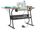 Sew Ready Eclipse Hobby/Sewing Craft Table, Black/Maple