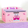 DIBSIES Personalized Creative Wonders Toy Box, Princess, 30 x 19.25 x 18 inches, Soft-Close Lid (Pink)
