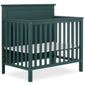 Dream On Me Ava 4-in-1 Convertible Mini Crib in Olive, Greenguard Gold Certified, Non-Toxic Finish, Comes with 1 Mattress Pad, w