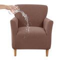 CRFATOP Stretch Mid Century Modern Armchair Slipcover 1-Piece Jacquard Accent Chair Covers with Arms Soft Waterproof Chair Slipc