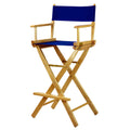Casual Home 30 Directors Chair Natural Frame-with Roayl Blue Canvas, Bar Height