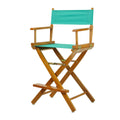 Casual Home 24 Directors Chair Honey Oak Frame-with Teal Canvas, Counter Height