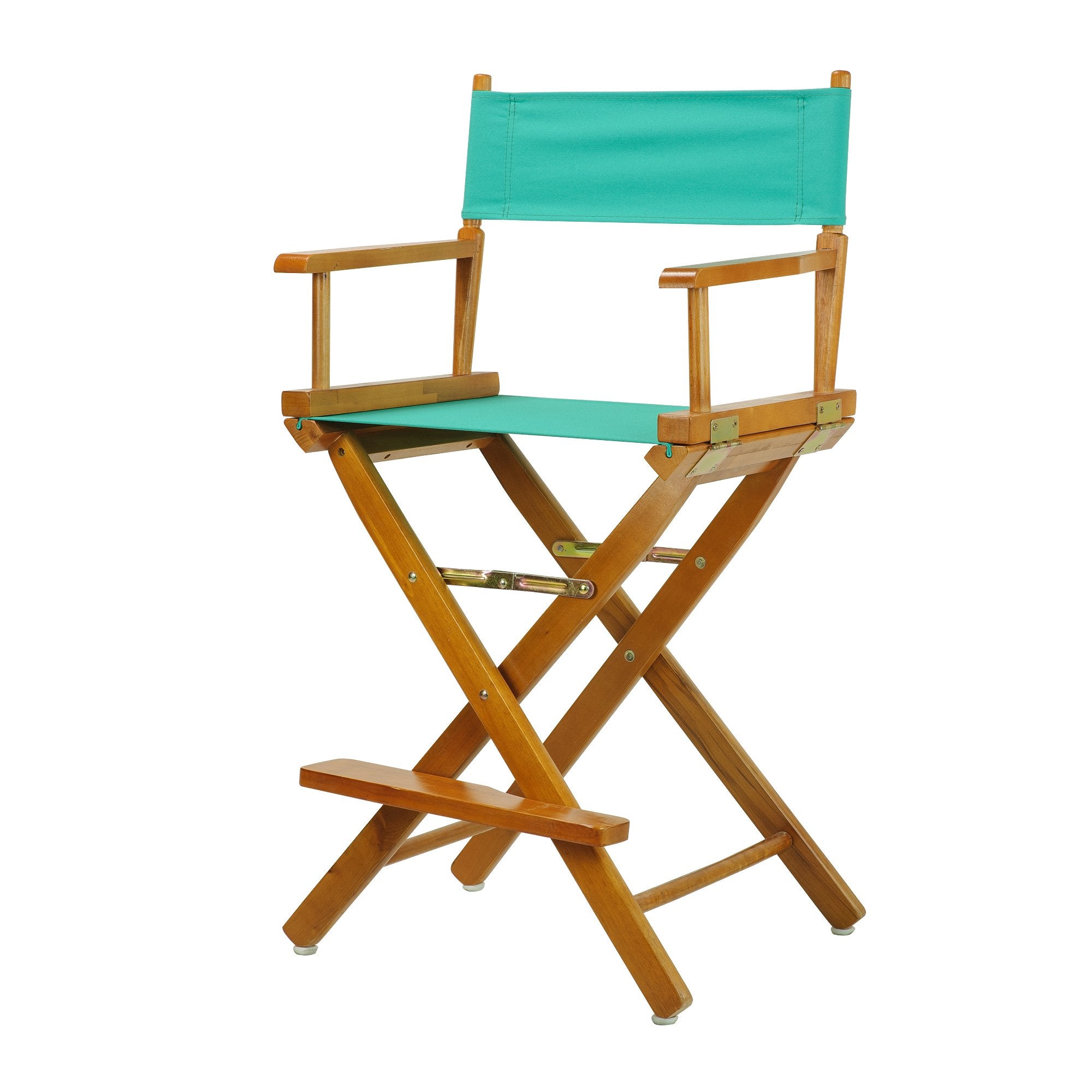Casual Home 24 Directors Chair Honey Oak Frame-with Teal Canvas, Counter Height