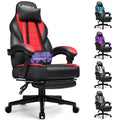 BOSSIN Gaming Chair with Footrest and Massage 400lb Weight Capacity, Big and Tall Gaming Chair for Adults, Ergonomic Heavy Duty 