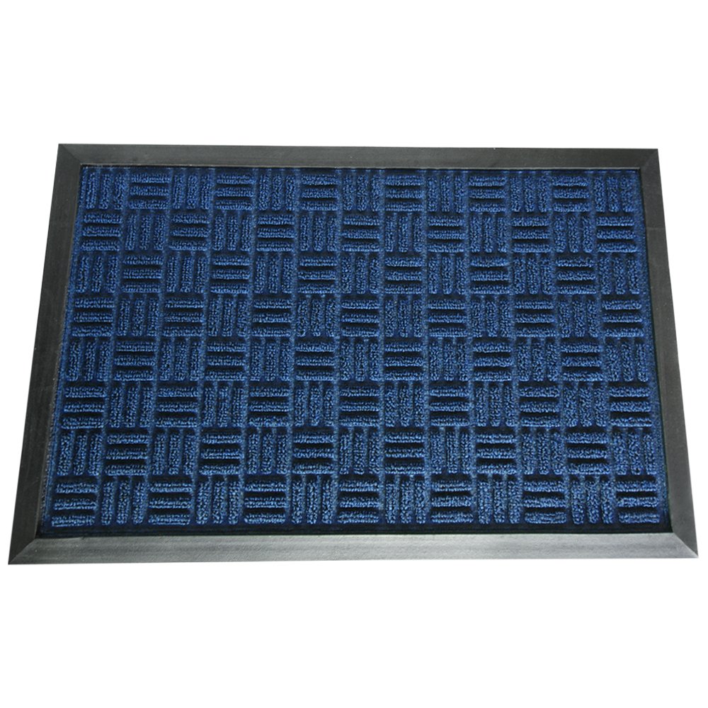 Rubber-Cal 03-195-ZWBLWellington Rubber Backed Entrance Carpet Door Mat, 2 x 3, Blue
