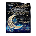 Daughter Gifts to My Daughter Blanket from Mom Ultra Soft Flannel Throw Blankets for Couch Bedroom Sofa Warm Birthday Gifts 50 x