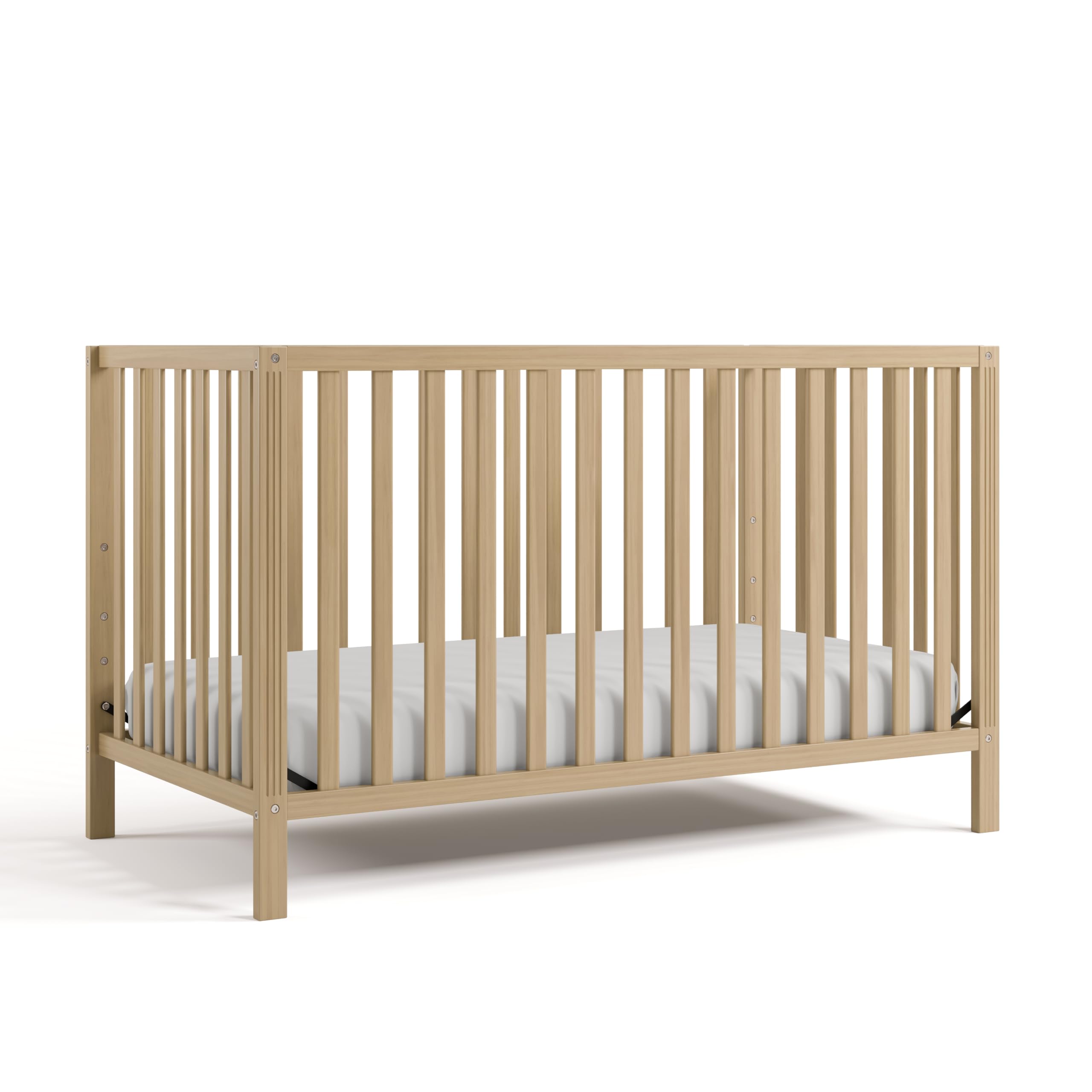 Storkcraft Morningside 5-in-1 Convertible Crib (Driftwood) - GREENGUARD Gold Certified Baby Crib, Fits Standard Crib Mattress, E