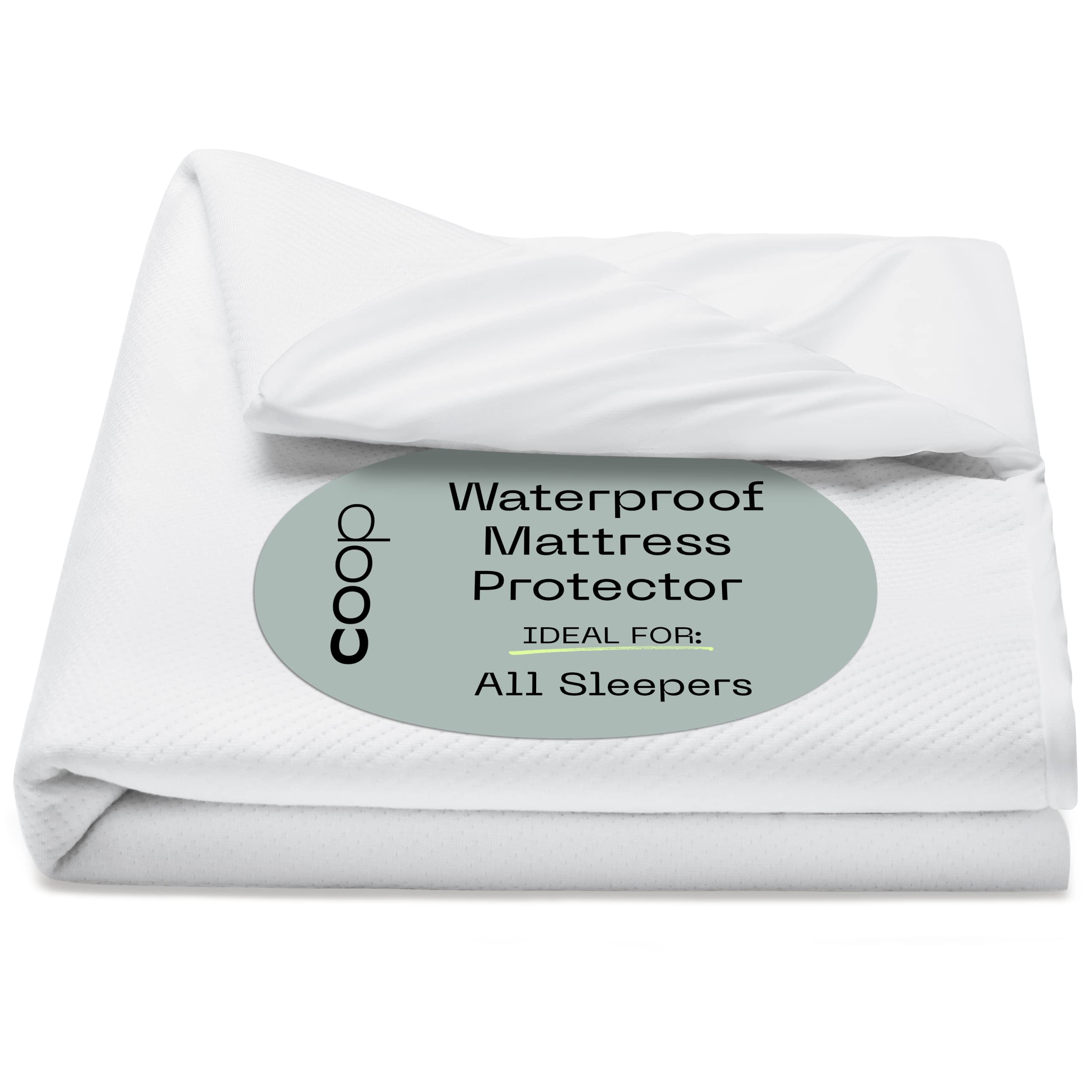 Coop Home Goods Ultra-Tech Waterproof Mattress Protector Full, Smooth Top Mattress Pad, Waterproof Cover, Up to 18 Inches Deep, 