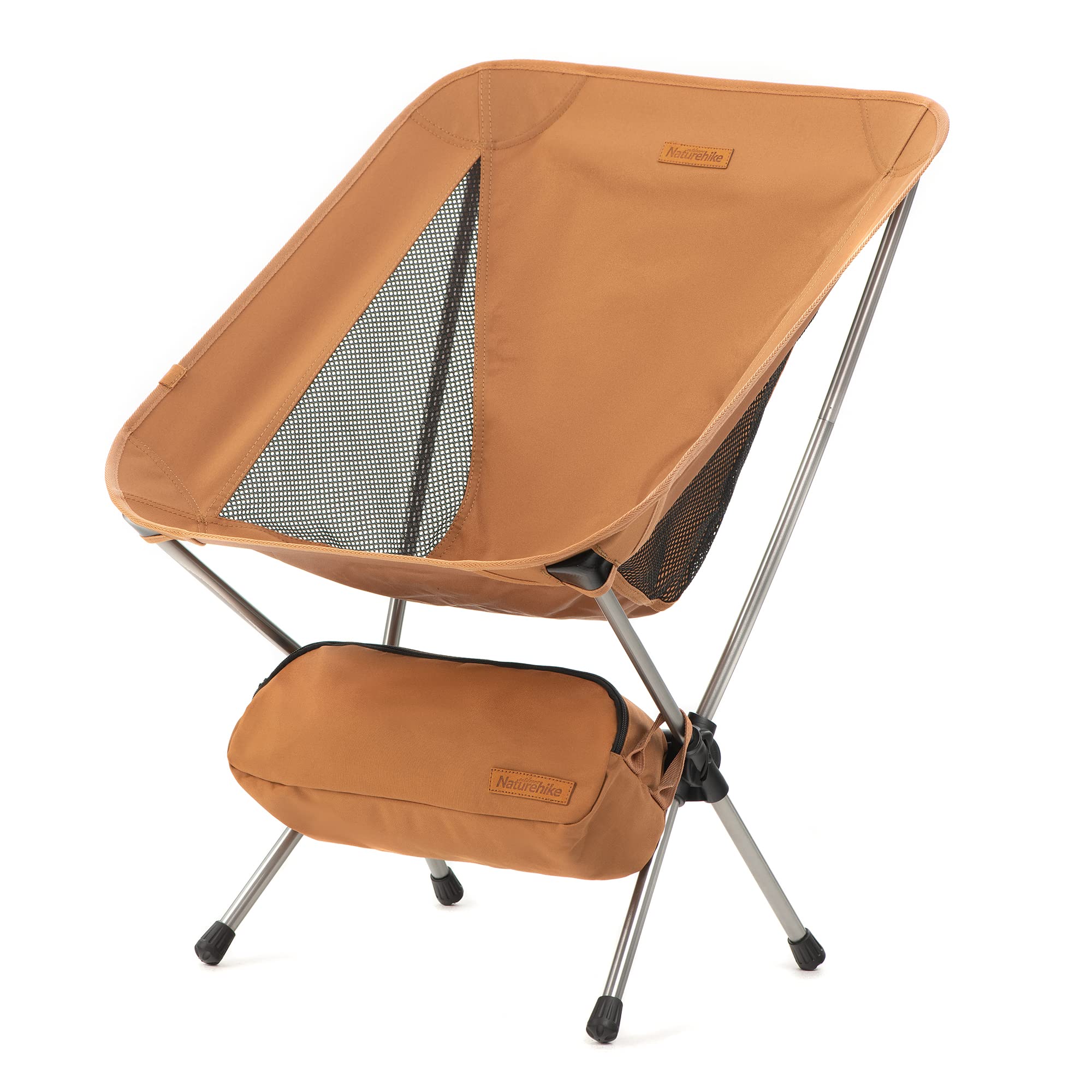 Naturehike YL08 Ultralight Camping Chair, 2.38 LBS Portable Backpacking Chair with Anti-Sinking Feet, Lightweight Compact Foldin