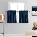 DONREN Small Curtains for Bathroom - Room Darkening Thermal Insulated Tiers for Cafe with Rod Pocket (52 by 36 Inches Long,2 Pan